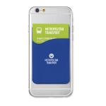 Porte-cartes personnalisé en silicone avec ruban adhésif SilconCase couleur bleu roi deuxième vue principale
