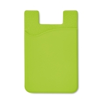 Porte-cartes personnalisé en silicone avec ruban adhésif SilconCase couleur vert lime
