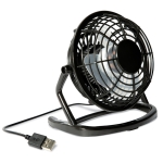 Ventilateur USB publicitaire design avec câble USB Vintage couleur noir