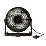 Ventilateur USB publicitaire design avec câble USB Vintage couleur noir troisième vue