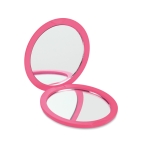 Miroir publicitaire circulaire de poche en différentes couleurs Colors couleur fuchsia