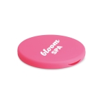 Miroir publicitaire circulaire de poche en différentes couleurs Colors couleur fuchsia deuxième vue principale