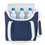 Sac isotherme simple sérigraphié en polyester 600D Highland couleur bleu troisième vue