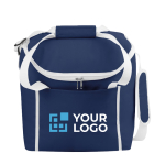 Sac isotherme simple sérigraphié en polyester 600D Highland vue avec zone d'impression