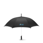Parapluies publicitaires en polyester ultra résistant Ø102 Typhoon couleur blanc vue avec zone d'impression