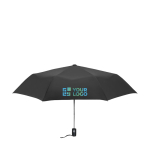 Parapluie automatique et coupe-vent en pongé 190T Ø97 Uptown vue avec zone d'impression