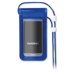Coque de portable publicitaire étanche à écran tactile Beachtime couleur bleu transparent deuxième vue principale