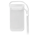 Coque de portable publicitaire étanche à écran tactile Beachtime couleur blanc transparent