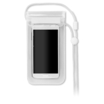 Coque de portable publicitaire étanche à écran tactile Beachtime couleur blanc transparent deuxième vue