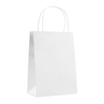 Petit sac papier personnalisé pas cher avec votre logo Paper Boutique couleur blanc