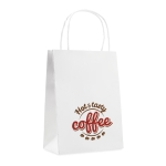 Petit sac papier personnalisé pas cher avec votre logo Paper Boutique couleur blanc vue principale