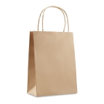 Petit sac papier personnalisé pas cher avec votre logo Paper Boutique couleur beige