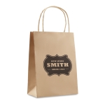 Petit sac papier personnalisé pas cher avec votre logo Paper Boutique couleur beige vue principale