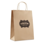 Grand sac papier personnalisable pas cher pour commerces Papier XL couleur beige vue principale