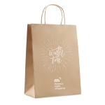Grand sac papier personnalisable pas cher pour commerces Papier XL couleur beige troisième vue principale