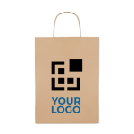 Grand sac papier personnalisable pas cher pour commerces Papier XL vue avec zone d'impression