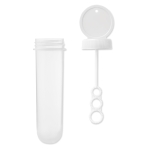 Tube à bulles à personnaliser avec votre logo Bubbles couleur blanc deuxième vue