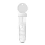 Tube à bulles à personnaliser avec votre logo Bubbles couleur blanc troisième vue
