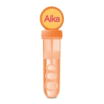 Tube à bulles à personnaliser avec votre logo Bubbles couleur orange troisième vue principale