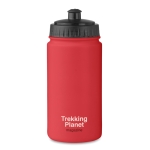Gourdes de cyclisme personnalisées en plastique 500 ml Crossfit couleur rouge vue principale