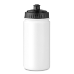 Gourdes de cyclisme personnalisées en plastique 500 ml Crossfit couleur blanc