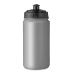 Gourdes de cyclisme personnalisées en plastique 500 ml Crossfit couleur argenté mat