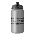 Gourdes de cyclisme personnalisées en plastique 500 ml Crossfit couleur argenté mat vue principale