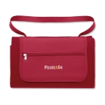 Nappe de pique-nique publicitaire imperméable dans pochette High Park couleur rouge vue principale
