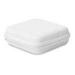 Coffret d'accessoires pour PC avec souris, hub USB et powerbank Charge couleur blanc troisième vue