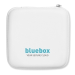 Coffret d'accessoires pour PC avec souris, hub USB et powerbank Charge couleur blanc vue principale