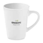Tasse à café personnalisée pas chère en céramique de 180 ml Compact couleur blanc vue principale