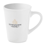 Tasse à café personnalisée pas chère en céramique de 180 ml Compact couleur blanc troisième vue principale