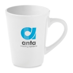 Tasse à café personnalisée pas chère en céramique de 180 ml Compact couleur blanc quatrième vue prinicipale