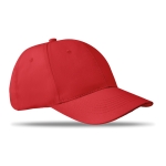 Casquette d'entreprise économique à 6 panneaux avec velcro ColorCap couleur rouge