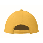 Casquette d'entreprise économique à 6 panneaux avec velcro ColorCap couleur jaune cinquième vue