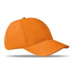 Casquette d'entreprise économique à 6 panneaux avec velcro ColorCap couleur orange