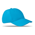 Casquette d'entreprise économique à 6 panneaux avec velcro ColorCap couleur turquoise