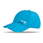 Casquette d'entreprise économique à 6 panneaux avec velcro ColorCap couleur turquoise vue principale