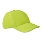 Casquette d'entreprise économique à 6 panneaux avec velcro ColorCap couleur vert lime deuxième vue