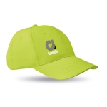 Casquette d'entreprise économique à 6 panneaux avec velcro ColorCap couleur vert lime deuxième vue principale