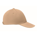 Casquette d'entreprise économique à 6 panneaux avec velcro ColorCap couleur ivoire sixième vue