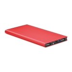 Batterie externe en alu de 8.000 mAh Powercard Extra couleur rouge