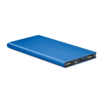 Batterie externe en alu de 8.000 mAh Powercard Extra couleur bleu roi