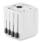 Adaptateur personnalisé pas cher de voyage Skross à offrir aux clients couleur blanc deuxième vue