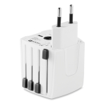 Adaptateur personnalisé pas cher de voyage Skross à offrir aux clients couleur blanc troisième vue
