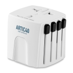 Adaptateur personnalisé pas cher de voyage Skross à offrir aux clients couleur blanc vue principale