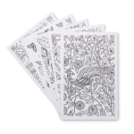 Set de coloriage avec 12 crayons de couleur et 10 dessins Floral couleur blanc troisième vue