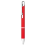 Stylo personnalisé en métal avec caoutchouc Encre bleue Aster Matt couleur rouge deuxième vue