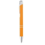 Stylo personnalisé en métal avec caoutchouc Encre bleue Aster Matt couleur orange