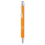 Stylo personnalisé en métal avec caoutchouc Encre bleue Aster Matt couleur orange deuxième vue
